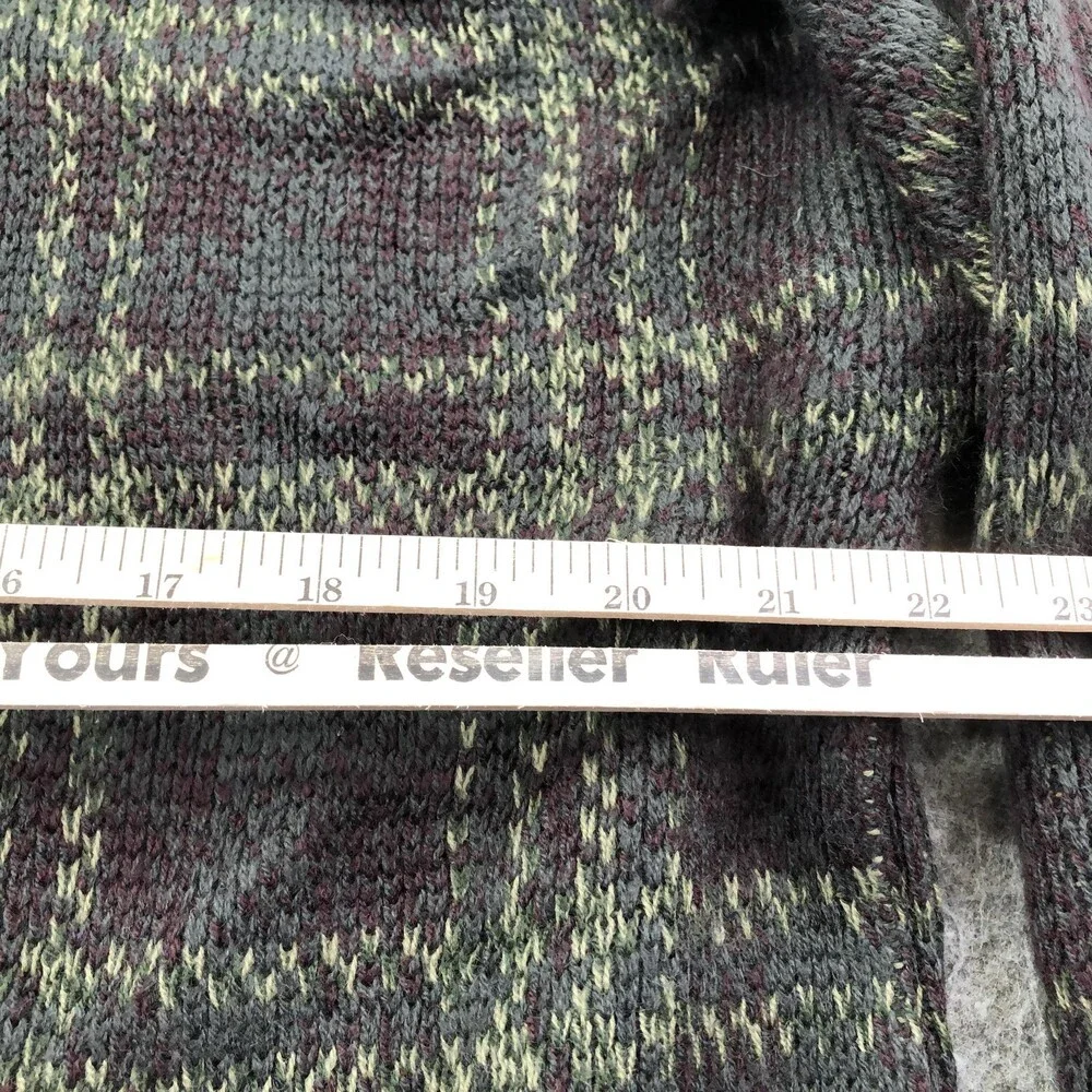 Vintage Trading Company Sweater Mens 2XL Brown Plaid Knit Crewneck Pullover